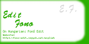 edit fono business card