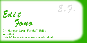 edit fono business card